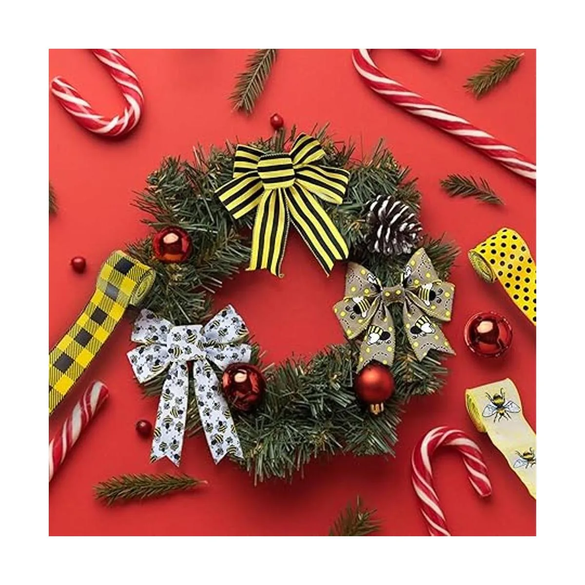 Mlurcu Cinta de abeja de 6 rollos de cinta con alambre de_7