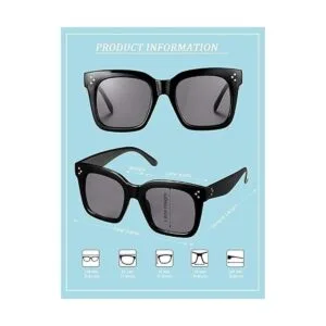 6 pares de gafas de sol de gran tamaño retro con montura_4