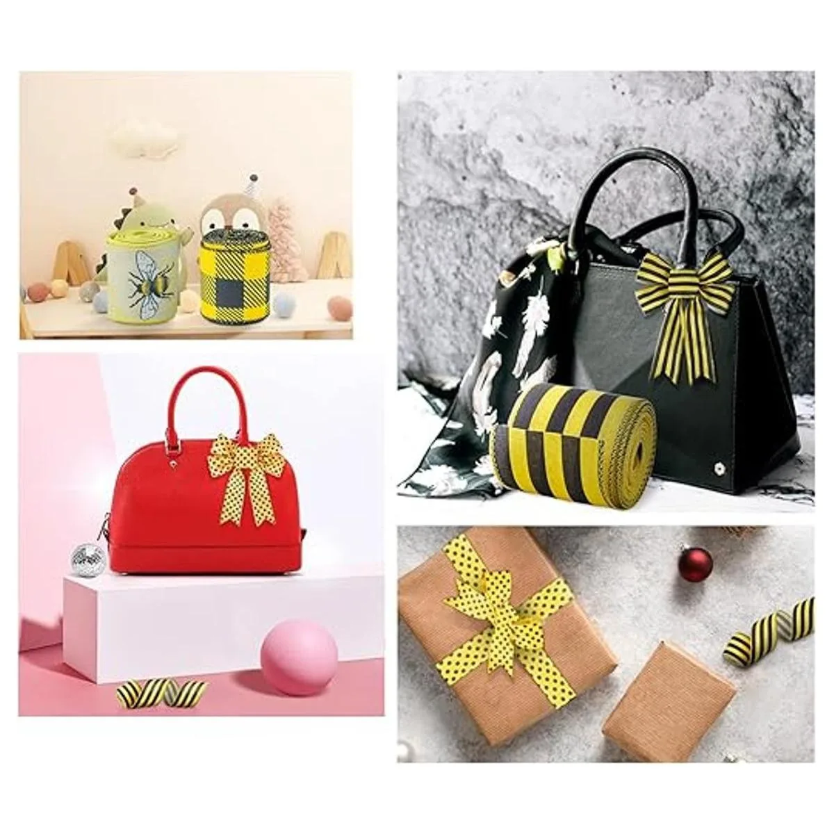 Mlurcu Cinta de abeja de 6 rollos de cinta con alambre de_4