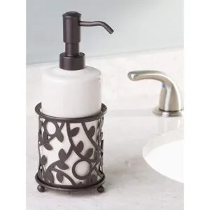 iDesign Dispensador de loción líquida de cerámica Vine_2