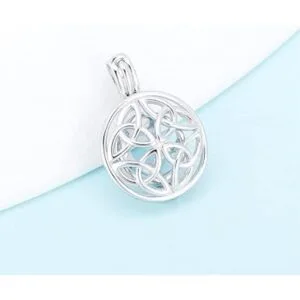 LGSY Colgantes redondos de plata de ley con nudo celta_2
