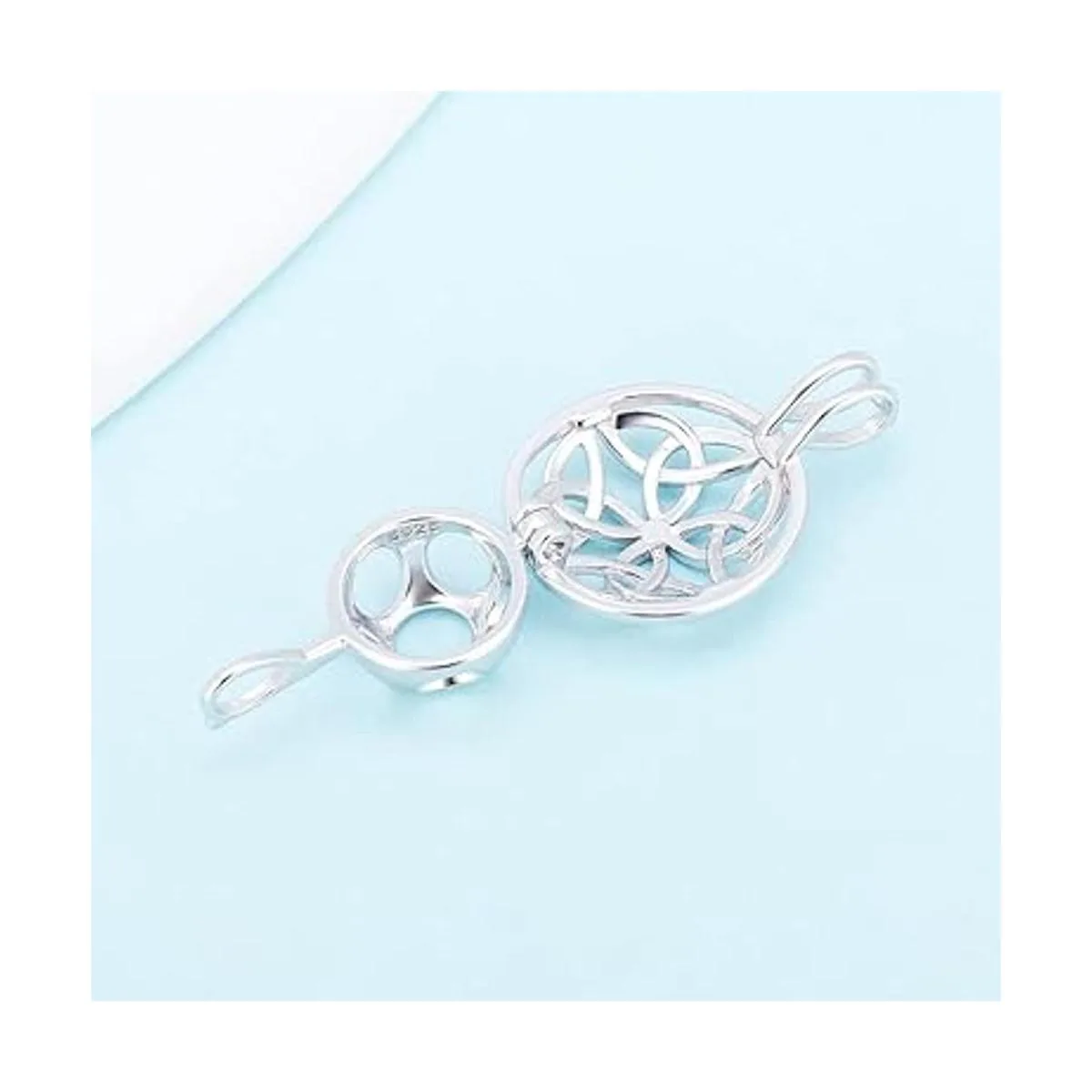 LGSY Colgantes redondos de plata de ley con nudo celta_3