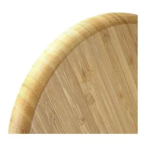 Bandeja de bambú para servir bandeja redonda de madera_3