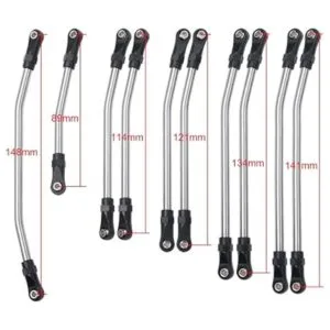 Juego de 10 varillas de eslabones de dirección de acero_2