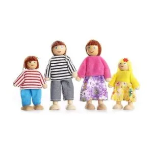 Juego de 7 figuras de madera de PUCKWAY con perro para_4