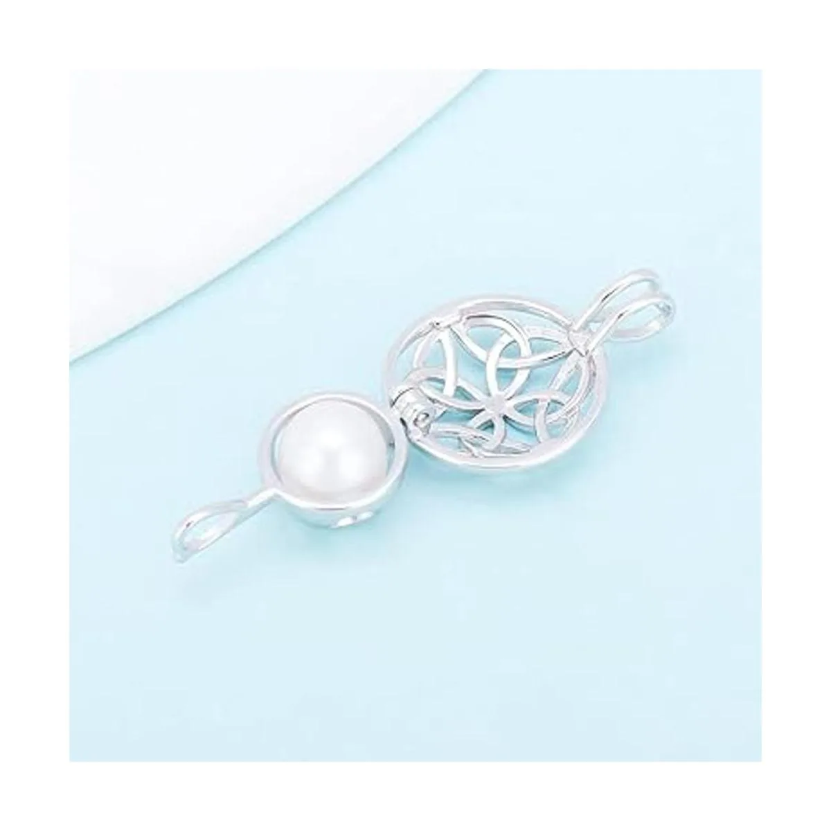 LGSY Colgantes redondos de plata de ley con nudo celta_4