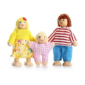 Juego de 7 figuras de madera de PUCKWAY con perro para_5