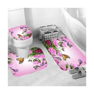 Mightree Juego de 5 cortinas de ducha de baño cortina de_3