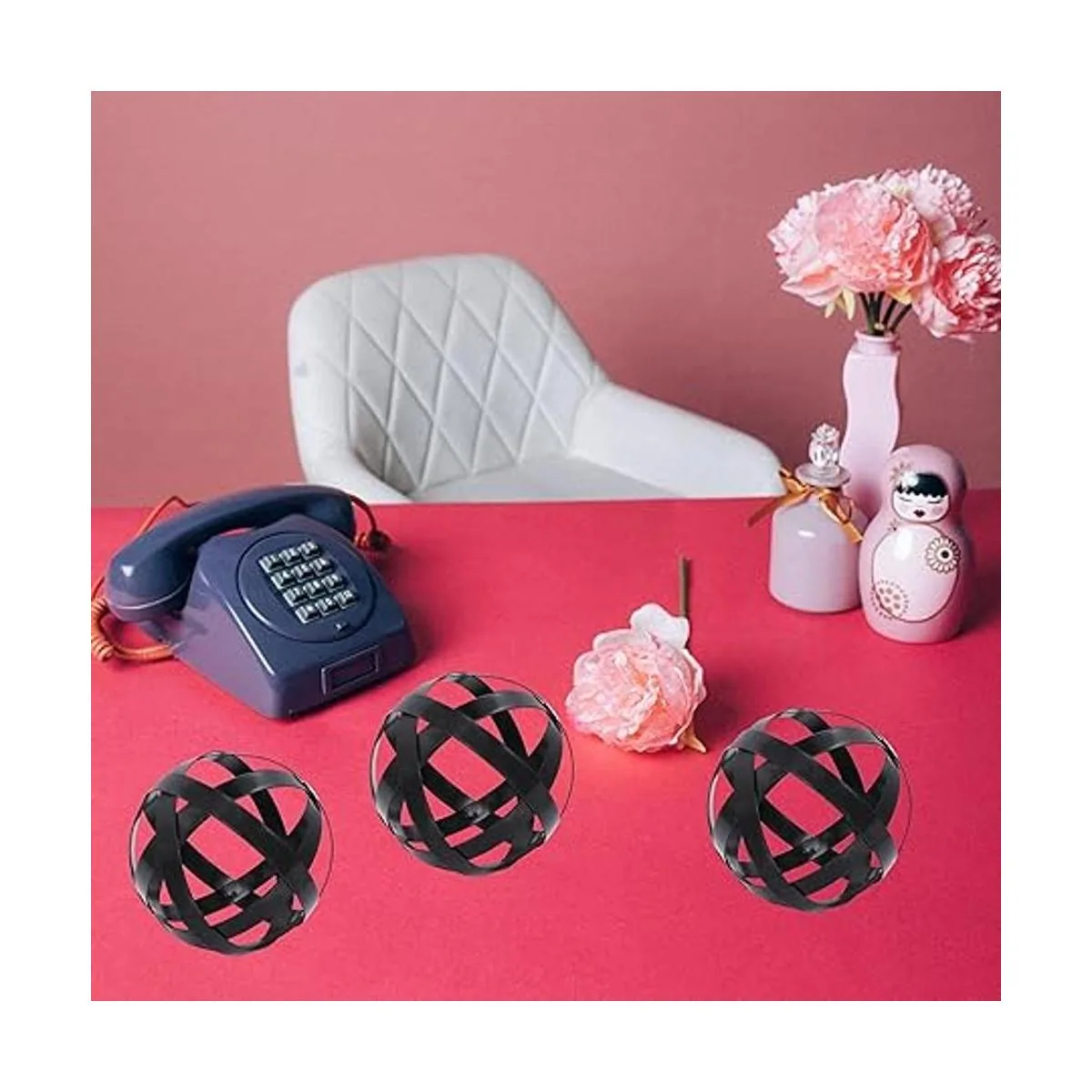 Juego de 3 esferas decorativas de 3.3 pulgadas bolas_3