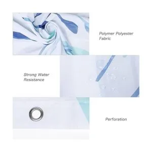 Mightree Juego de 5 cortinas de ducha de baño cortina de_6