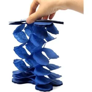Guirnalda de serpentinas para decoración de fiesta azul_4