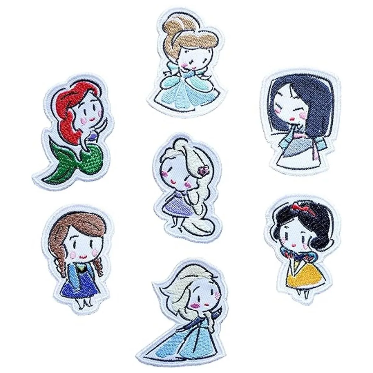 Octory 7 parches de princesa para planchar o planchar en_1