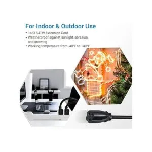 DEWENWILS Cable de extensión SJTW de 143 de 6 pies_3