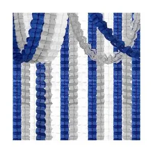 Guirnalda de serpentinas para decoración de fiesta azul_1