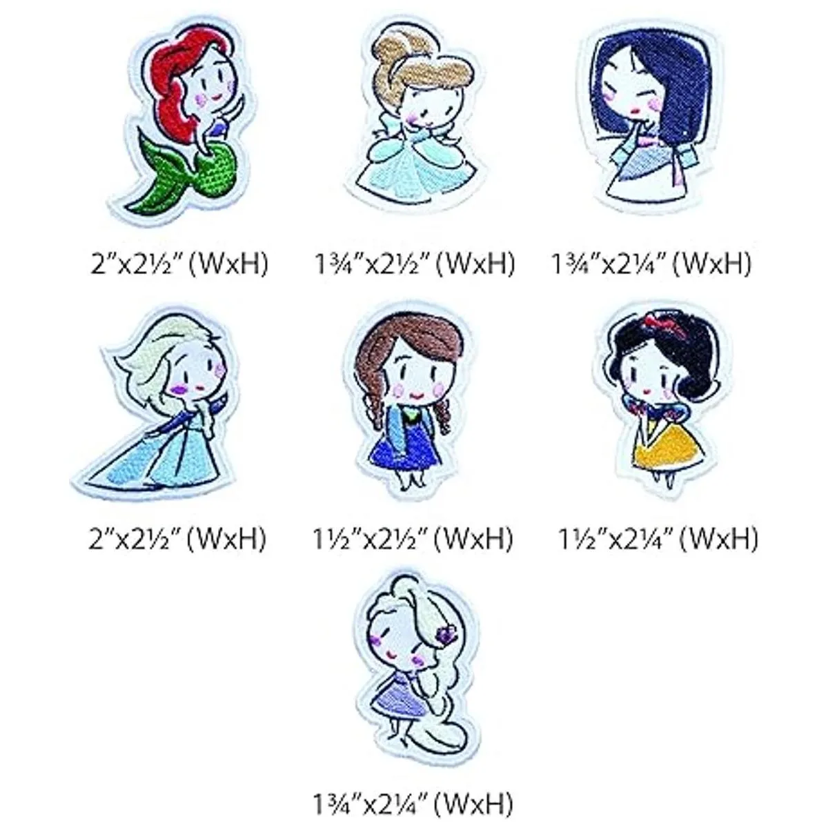Octory 7 parches de princesa para planchar o planchar en_2