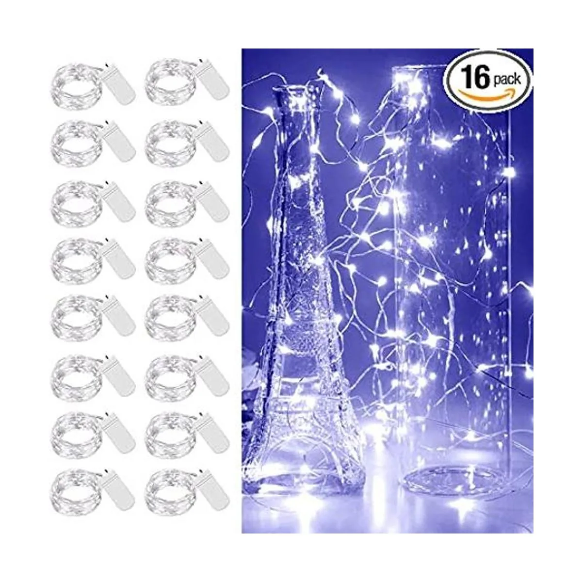 Paquete de 16 luces LED de 10 pies 30 luces LED de hadas_1