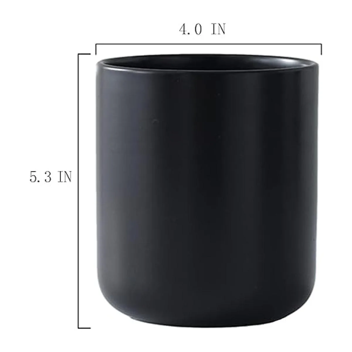 Soporte de utensilios de cocina de cerámica negra para_6