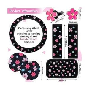 Juego de 10 piezas de accesorios bordados para automóvil_3