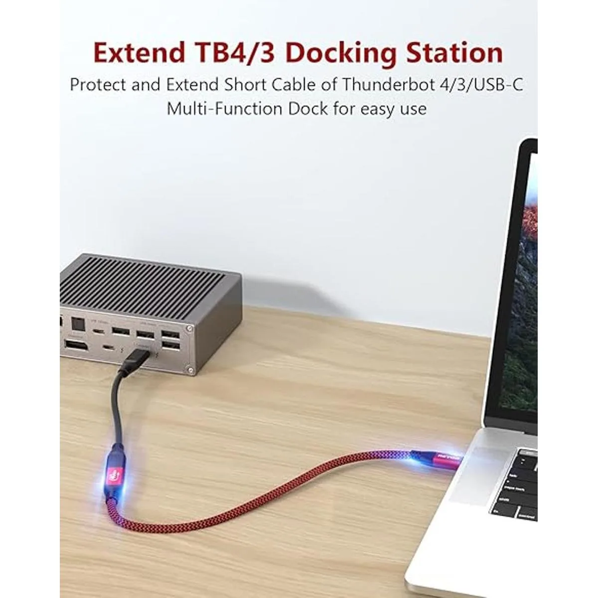 RIITOP Cable de extensión USB 4 corto 40 Gbps 1 pie_5