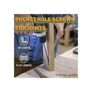 LIONMAX Tornillos de agujero de bolsillo 300 tornillos de_7