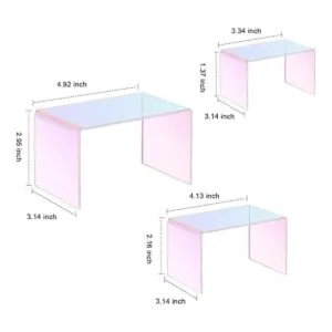 Paquete de 6 elevadores de exhibición de acrílico_3