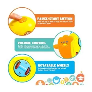 JOYIN Juguete musical para bebé bailarín pato amarillo_5