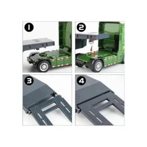 Juguete de camión plano con tanque juguetes del ejército_4