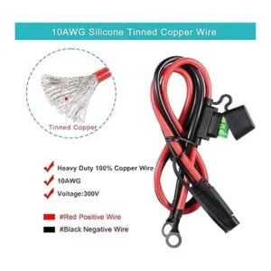 Paquete de 2 Arnés de terminal SAE a anillo tórico de 2_2