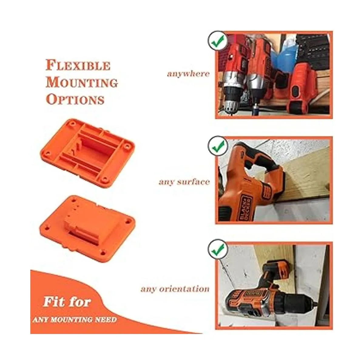 Paquete de 5 soportes de montaje para taladro apto para_3