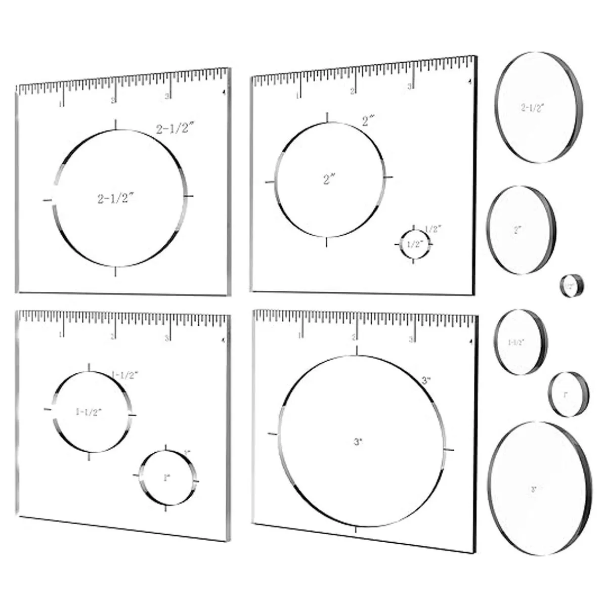 Monliful Paquete de 4 plantillas de incrustaciones de_1