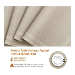 Bxzandya Juego de 8 manteles individuales para mesa de_4