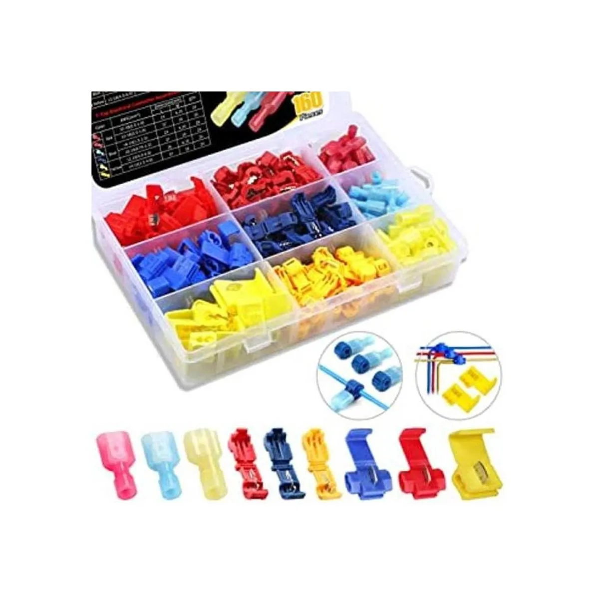 FIXITOK Kit de conectores de empalme rápido de 160 piezas_1
