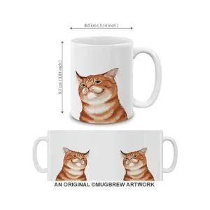 MUGBREW Cute Smirking Orange Tabby Cat Taza de café de_4