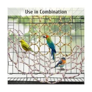 BNOSDM 2 paquetes de red de cuerda de cáñamo para pájaros_3