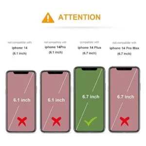 KIHUWEY Funda compatible con iPhone 14 Plus con soporte_2