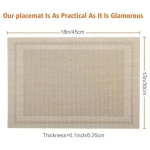 Bxzandya Juego de 8 manteles individuales para mesa de_5