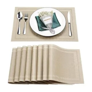 Bxzandya Juego de 8 manteles individuales para mesa de_1