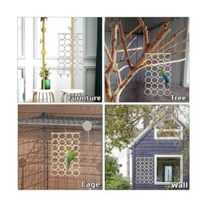 BNOSDM 2 paquetes de red de cuerda de cáñamo para pájaros_7