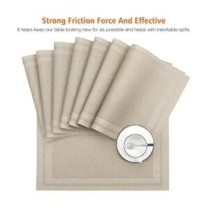 Bxzandya Juego de 8 manteles individuales para mesa de_3