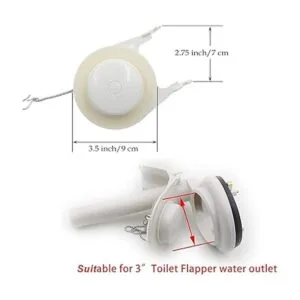 Juego de aletas para inodoro de 3.0 in con kit de repuesto_3