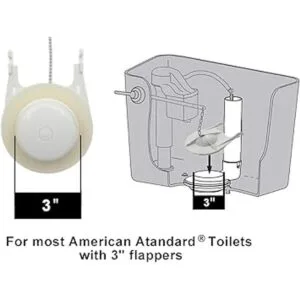 Juego de aletas para inodoro de 3.0 in con kit de repuesto_5