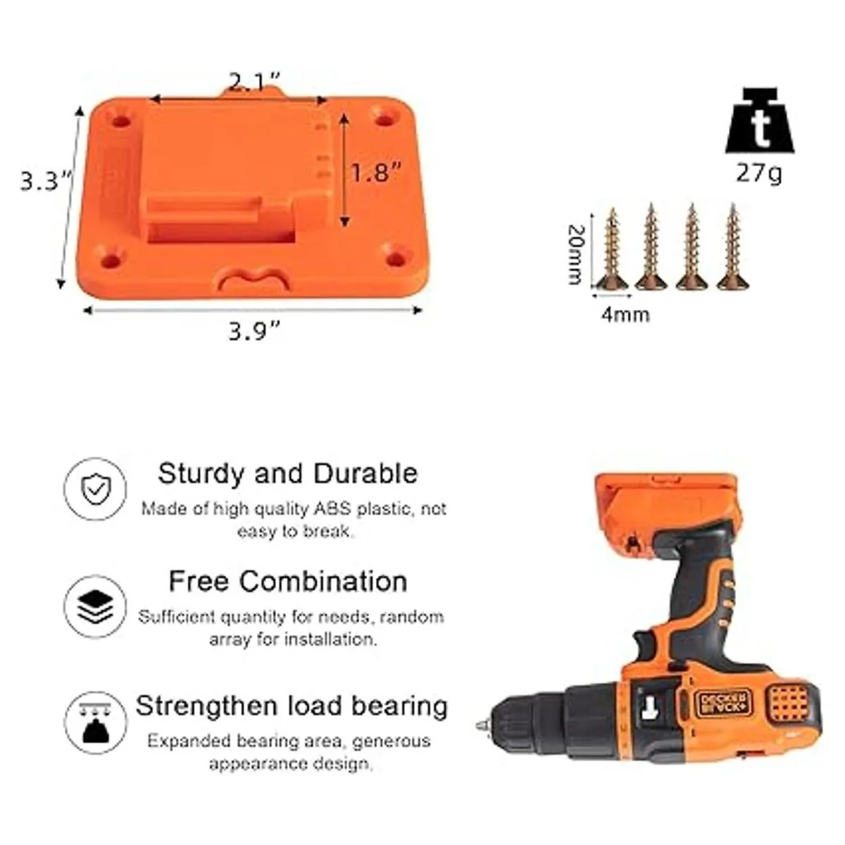 Paquete de 5 soportes de montaje para taladro apto para_2