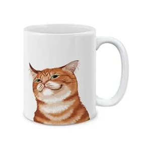 MUGBREW Cute Smirking Orange Tabby Cat Taza de café de_1
