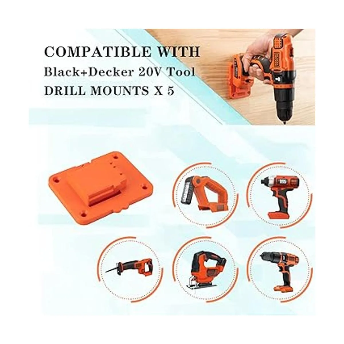 Paquete de 5 soportes de montaje para taladro apto para_4