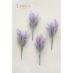 Flores artificiales de lavanda lila para bricolaje ramo_4