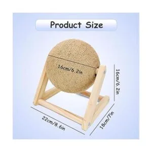 BNOSDM Rabbit Scratch Toy Wooden Natural Sisal Rope Rabbit_7