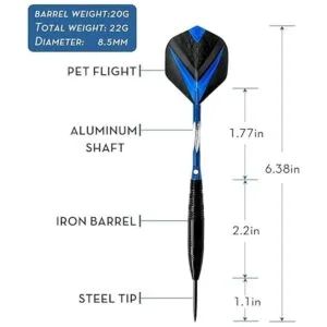 Juego de dardos de punta de acero de 0.78 oz Vuelos de_3