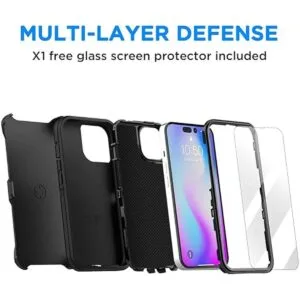 AICase Funda con clip para cinturón para iPhone 14 Pro_3