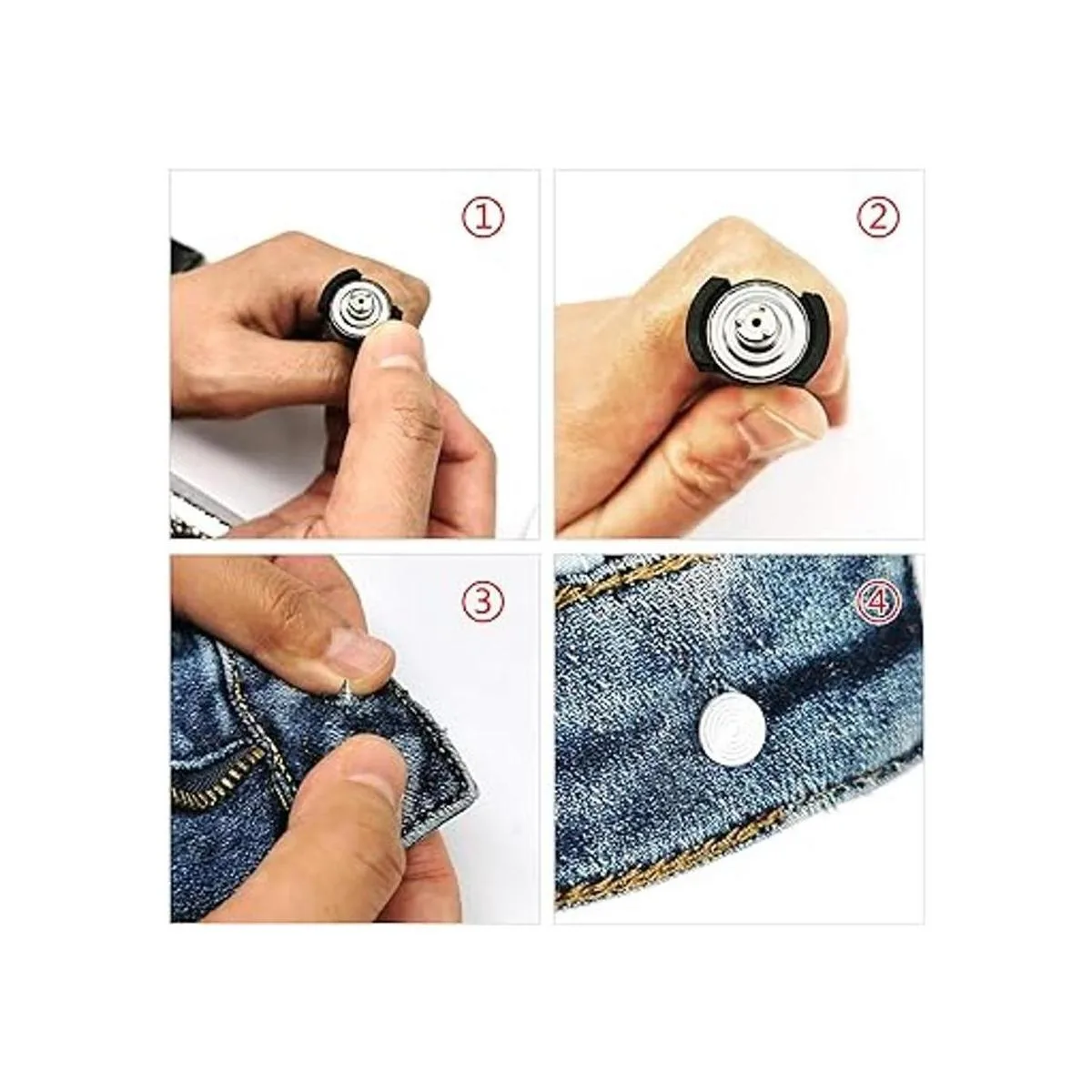 Kit de botones de mezclilla de metal con herramientas de_4