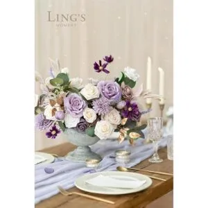 Flores artificiales de lavanda lila para bricolaje ramo_5